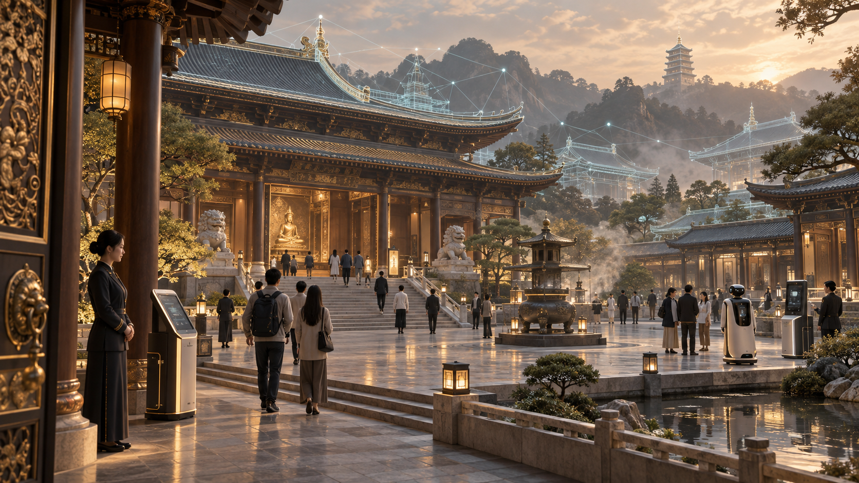 数字孪生智慧寺庙概念